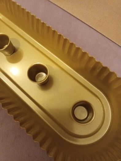 Gold 4 dinner  candle holder