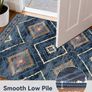 Machine Washable Large Rugs Living Room, 180x270 cm Non-Slip Area Rugs, Short Pile Blue Rug for Bedroom, Hallway, Bedroom, and Kitchen, Office, Blue Image 4