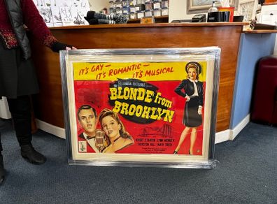 Original 1945 lithograph from the movie Blonde from Brooklyn; it's gay, it's romantic, it's musical