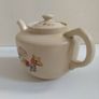 Charming Carrig Ware Cream-Earthenware Clay Teapot with An Autumnal Mixed Floral Motif - Pattern Number 1180, Circa 1930 -1950 Image 2