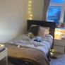 Single Black Bed with Single Mattress Image 5