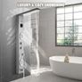 6 in 1 Shower Tower Panel Stainless Steel LED Display Wall Mounted Shower Panel System Panel Rainfall Massage Jets Waterfall Bathroom Shower Tower (FREE POSTAGE) Image 8