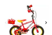 Kids Fire Fighter Red Bike Age 3-6, With Stabilisers, Hardly Used