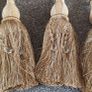 4 Extra Large Heavy Luxury Beaded Gold Curtain Tassel Tiebacks Image 5