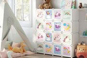 Cube  Shelving System for Kids Set of 16 Cube Storage