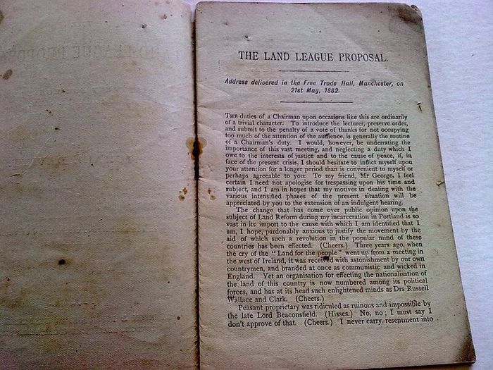 The Land League Proposal Michael Davitt  1882 Ireland Irish History Land War