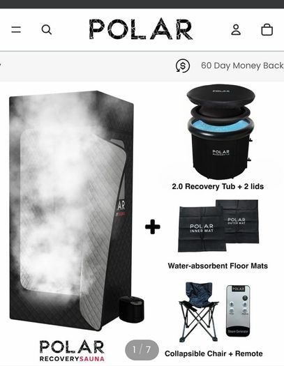 Polar Recovery Sauna + 2.0 recovery tub bundle