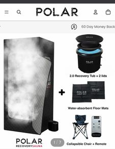 Polar Recovery Sauna + 2.0 recovery tub bundle