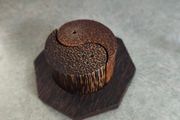 Wooden Salt &amp; Pepper Fensui Made Of Kittul Wood Ceylon Very Attractive Small Pot