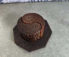 Wooden Salt & Pepper Fensui Made Of Kittul Wood Ceylon Very Attractive Small Pot