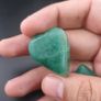 Lot Of 3 Vintage Jade one Fish shape two Green heart Shape Pendants Image 9