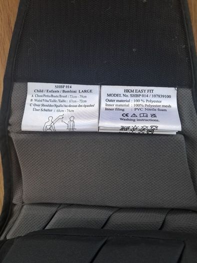 Body protector size child  L
