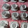 Black and White Cups (12) and Saucers (12) Image 9