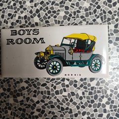 Old boys room or bedroom door tile