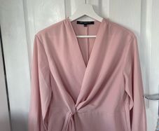 French Connection brand new Pink Laurel Crepe Peplum blouse size 8
