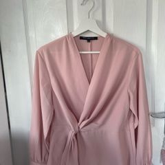 French Connection brand new Pink Laurel Crepe Peplum blouse size 8