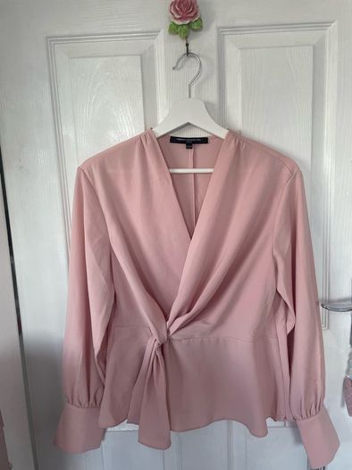 French Connection brand new Pink Laurel Crepe Peplum blouse size 8