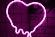 Heart Neon Signs, Pink Heart Neon Lamp Pink LED Neon Lights Night Light