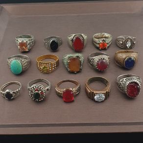 Antique Brass Ring Collection Lot of 15 Handmade Mixed Rings