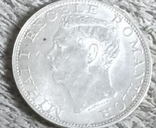 1944 silver Romanian coin