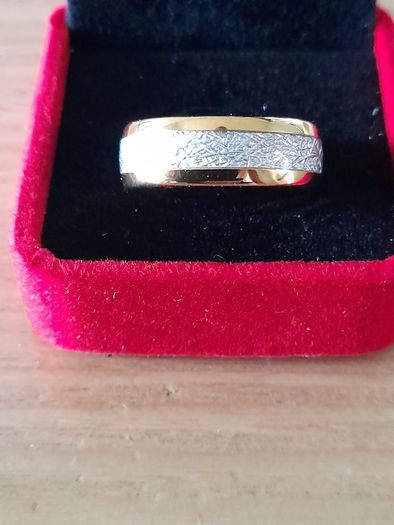 Tungsten carbride ring 14k gold plated size 10.5