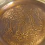Vintage Solid Copper Decorative Plate Persian Islamic Image 2
