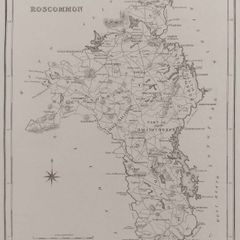 Roscommon 1837 Antique Map Including Baronies