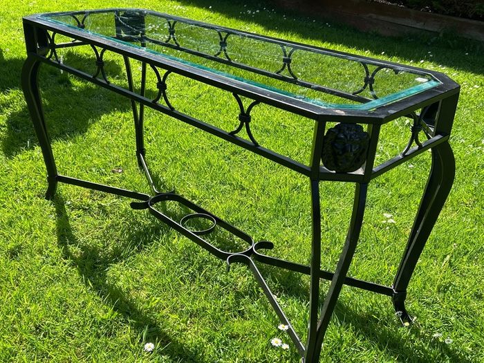 Glass top table