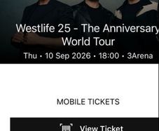 Westlife ticket