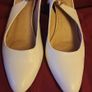 White Low Heel Shoes. Size 8 Image 3