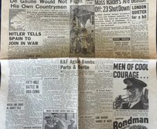 Original Daily Herald Newspaper- 1940 Wartime Edition