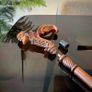Unique Handmade Walking Stick, Viking Warrior Handle, Never Used Image 6