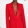 Fab Zara Bloggers Insta Famous Red Tuxedo Suit Co Ord Blazer and Trousers Image 9