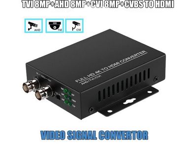 4 In 1 Tvi/cvi/ahd To Hdmi Video Converter 1080p Bnc Fhd For Cctv Tester Camera