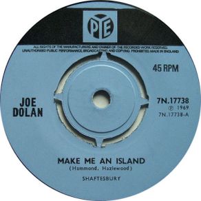 Joe Dolan vinyl single - Make me an Island