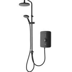Triton Amala Duelec black 9.5kw electric shower with black diverter