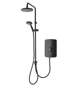 Triton Amala Duelec black 9.5kw electric shower with black diverter