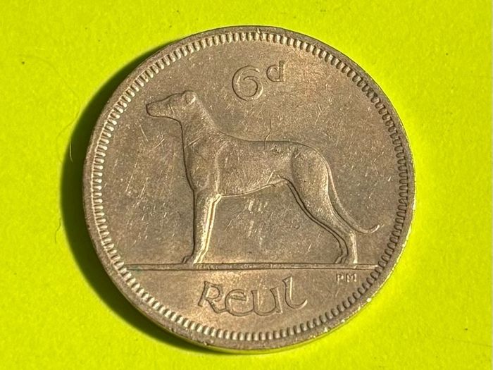 Irish pre-decimal sixpence (6d) coin