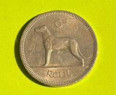 Irish pre-decimal sixpence (6d) coin