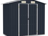 Garden Shed Anthracite 205x129x183 cm Galvanised Steel