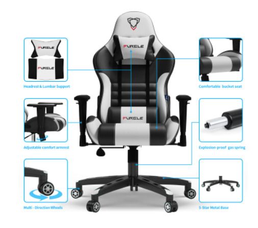 Gaming Chair 360 Swivel Ergonomic Racing-Style