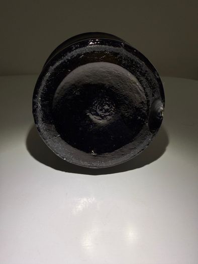 Pair of Antique Victorian Black Glass Barrel Jars (c. 1850s)