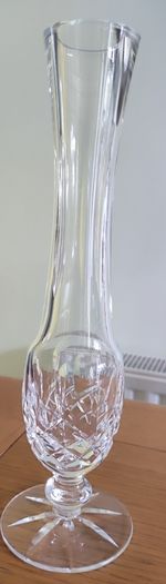 Waterford Crystal Lismore Footed Bud Vase 9.5" Tall