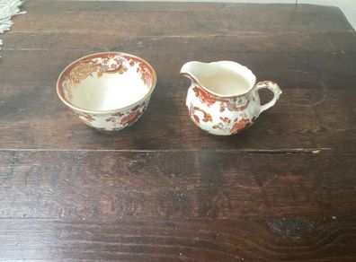 Masons Brown Velvet Milk Jug and Sugar Bowl