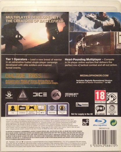 Medal Of Honor [2010] (Playstation 3 Game)