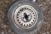 Miscellaneous old car steel wheels