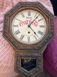 Coca Cola Wall Pendulum Clock 46 x 32 cm upgraded to Quartz