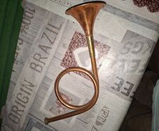 Vintage Copper and Brass Coiled Coaching or Hunting Horn