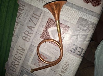 Vintage Copper and Brass Coiled Coaching or Hunting Horn