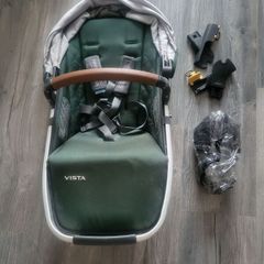 uppababy Vista rumble seat V2, rain cover and adapters